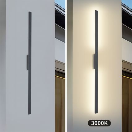 Brilagi - LUNA LED lauko sieninis šviestuvas, 30 W, 230 V, 3000 K, IP65, 150 cm, antracitas, CRI 90