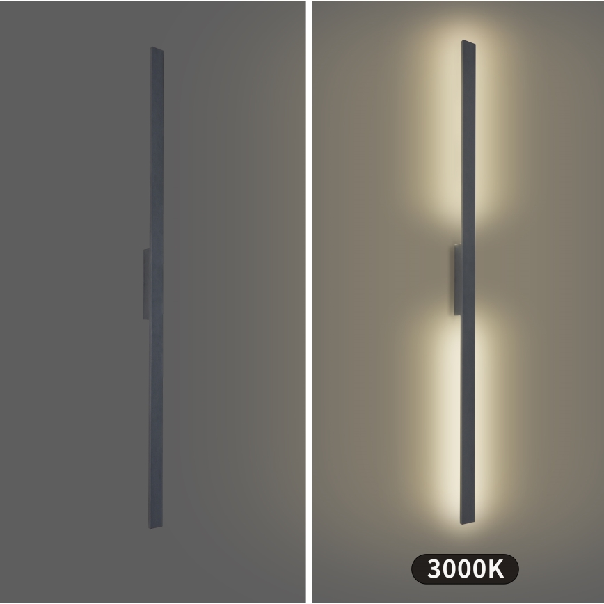 Brilagi - LUNA LED lauko sieninis šviestuvas, 30 W, 230 V, 3000 K, IP65, 150 cm, antracitas, CRI 90