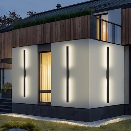 Brilagi - LED lauko sieninis šviestuvas LUNA LED/30W/230V 3000K IP65 150 cm juodas CRI 90