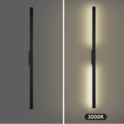 Brilagi - LED lauko sieninis šviestuvas LUNA LED/30W/230V 3000K IP65 150 cm juodas CRI 90