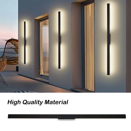 Brilagi - LED lauko sieninis šviestuvas LUNA LED/30W/230V 3000K IP65 150 cm juodas CRI 90