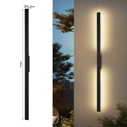 Brilagi - LED lauko sieninis šviestuvas LUNA LED/30W/230V 3000K IP65 150 cm juodas CRI 90