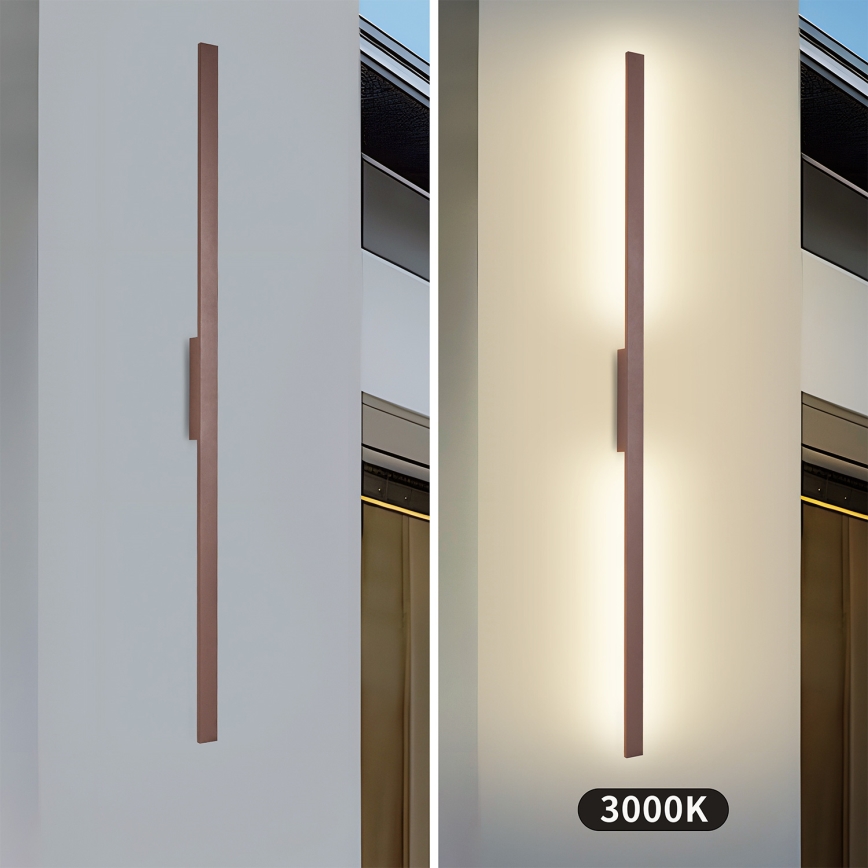 Brilagi - LUNA lauko LED sieninis šviestuvas, 30 W, 230 V, 3000 K, IP65, 150 cm, rudos spalvos, CRI 90