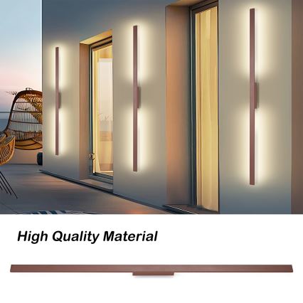 Brilagi - LUNA lauko LED sieninis šviestuvas, 30 W, 230 V, 3000 K, IP65, 150 cm, rudos spalvos, CRI 90