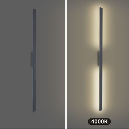 Brilagi - LED lauko sieninis šviestuvas LUNA LED/30W/230V 4000K IP65 150 cm antracitas CRI 90