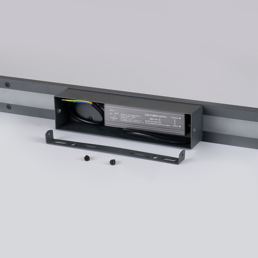 Brilagi - LED lauko sieninis šviestuvas LUNA LED/30W/230V 4000K IP65 150 cm antracitas CRI 90