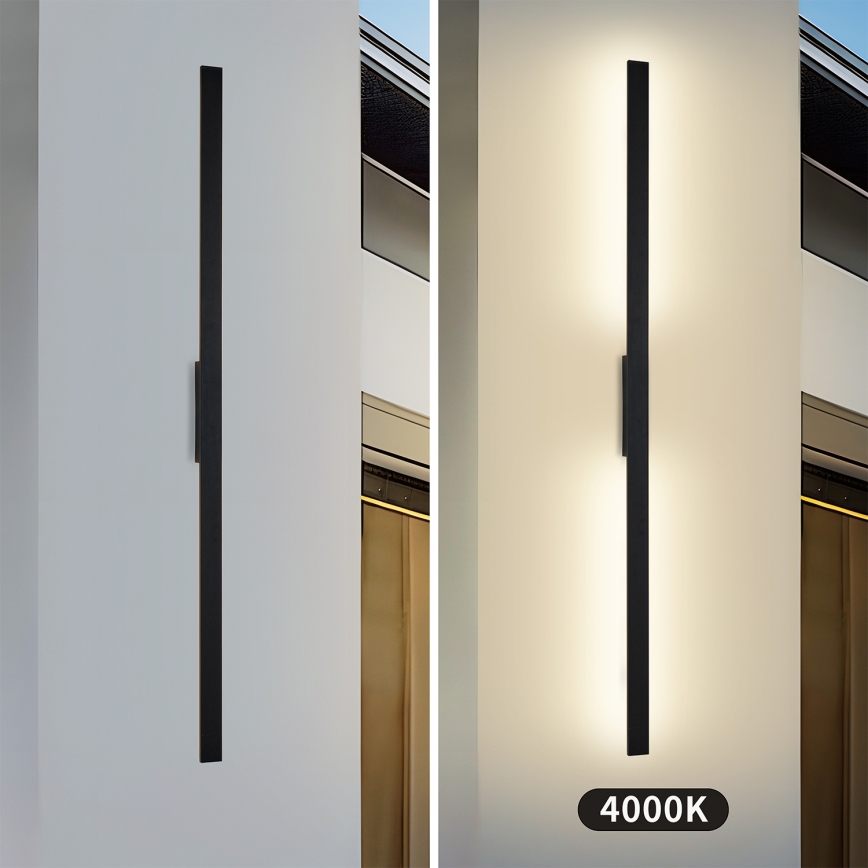 Brilagi - Lauko sieninis šviestuvas LUNA LED/30W/230V 4000K IP65 150 cm juodas CRI 90