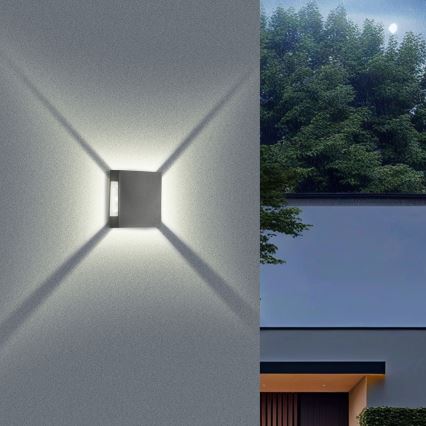 Brilagi - LED lauko sieninis šviestuvas QUADRAY LED/4W/230V antracitas IP65