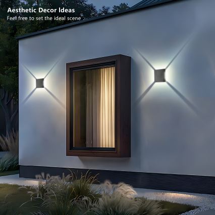 Brilagi - LED lauko sieninis šviestuvas QUADRAY LED/4W/230V antracitas IP65