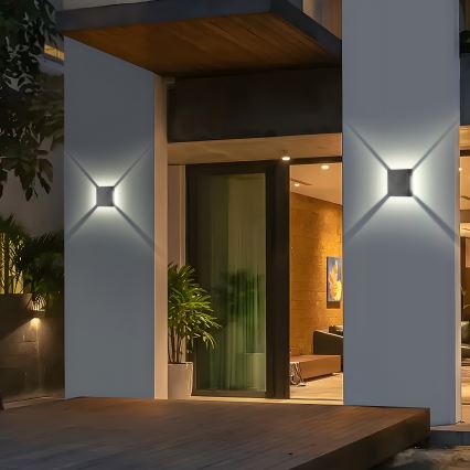 Brilagi - LED lauko sieninis šviestuvas QUADRAY LED/4W/230V antracitas IP65