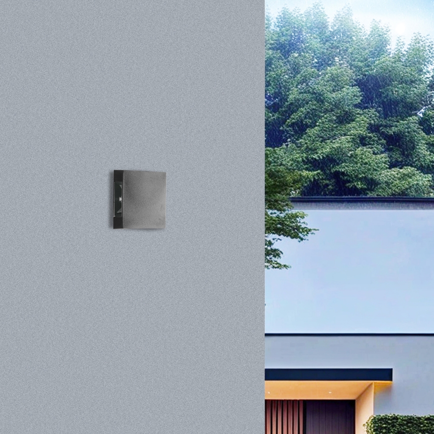 Brilagi - LED lauko sieninis šviestuvas QUADRAY LED/4W/230V antracitas IP65
