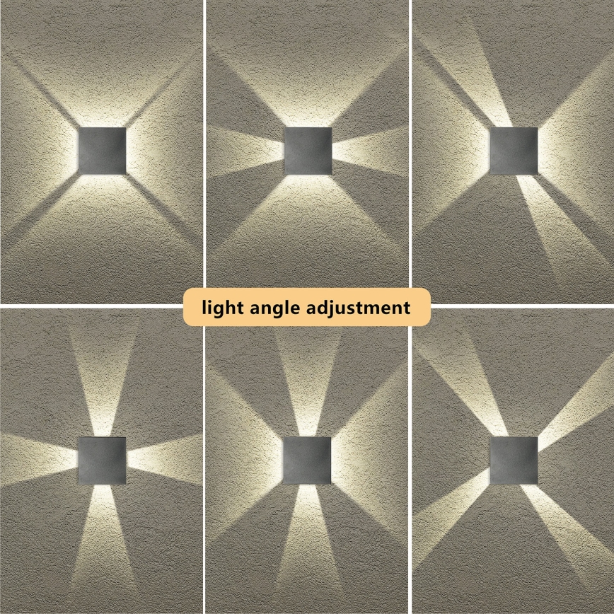 Brilagi - LED lauko sieninis šviestuvas QUADRAY LED/4W/230V antracitas IP65