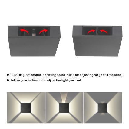 Brilagi - LED lauko sieninis šviestuvas QUADRAY LED/4W/230V antracitas IP65