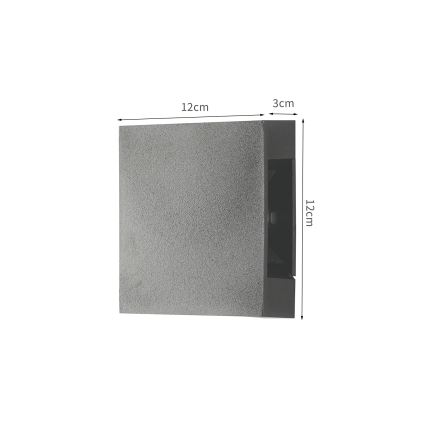 Brilagi - LED lauko sieninis šviestuvas QUADRAY LED/4W/230V antracitas IP65