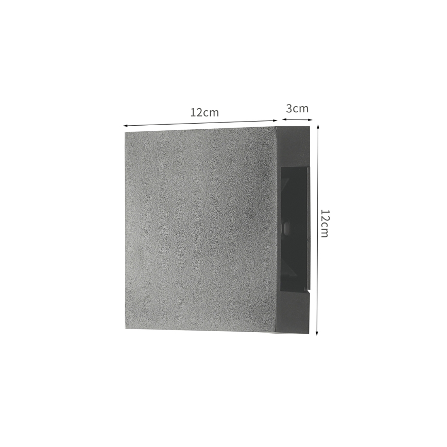 Brilagi - LED lauko sieninis šviestuvas QUADRAY LED/4W/230V antracitas IP65