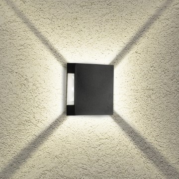 Brilagi - LED lauko sieninis šviestuvas QUADRAY LED/4W/230V juodas IP65