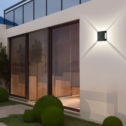 Brilagi - LED lauko sieninis šviestuvas QUADRAY LED/4W/230V juodas IP65