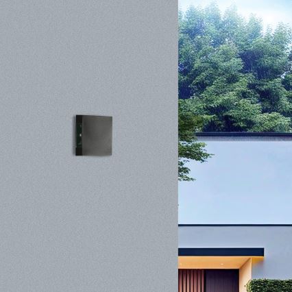 Brilagi - LED lauko sieninis šviestuvas QUADRAY LED/4W/230V juodas IP65
