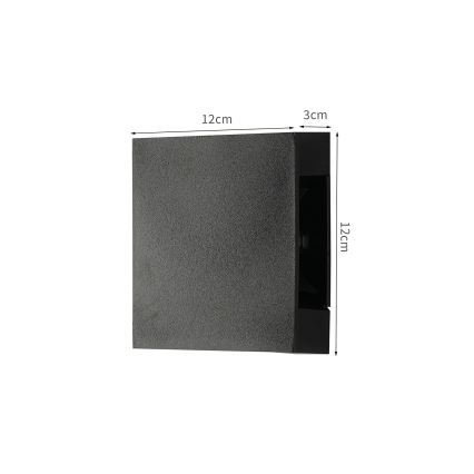 Brilagi - LED lauko sieninis šviestuvas QUADRAY LED/4W/230V juodas IP65