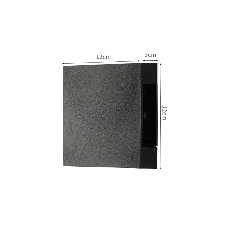 Brilagi - LED lauko sieninis šviestuvas QUADRAY LED/4W/230V juodas IP65