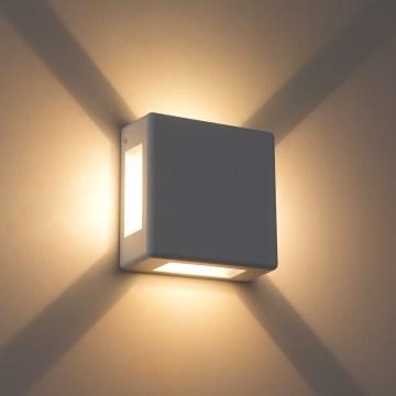 Brilagi - LED Lauko sieninis šviestuvas QUADRAY LED/6W/230V baltas IP54