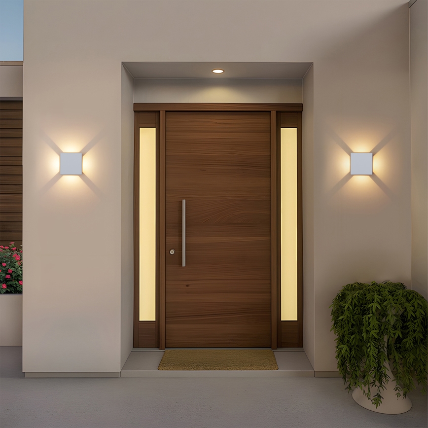 Brilagi - LED Lauko sieninis šviestuvas QUADRAY LED/6W/230V baltas IP54