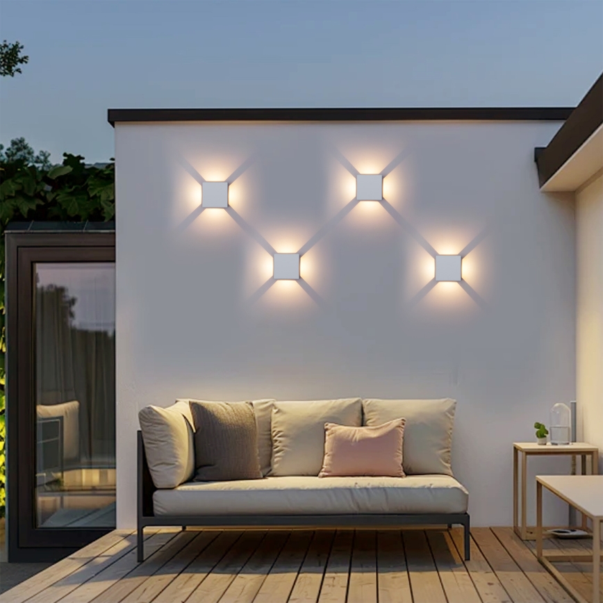 Brilagi - LED Lauko sieninis šviestuvas QUADRAY LED/6W/230V baltas IP54