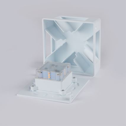 Brilagi - LED Lauko sieninis šviestuvas QUADRAY LED/6W/230V baltas IP54