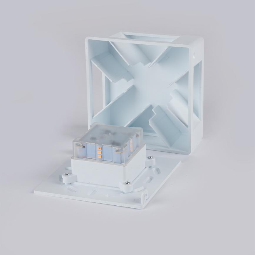 Brilagi - LED Lauko sieninis šviestuvas QUADRAY LED/6W/230V baltas IP54