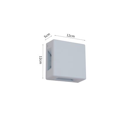 Brilagi - LED Lauko sieninis šviestuvas QUADRAY LED/6W/230V baltas IP54