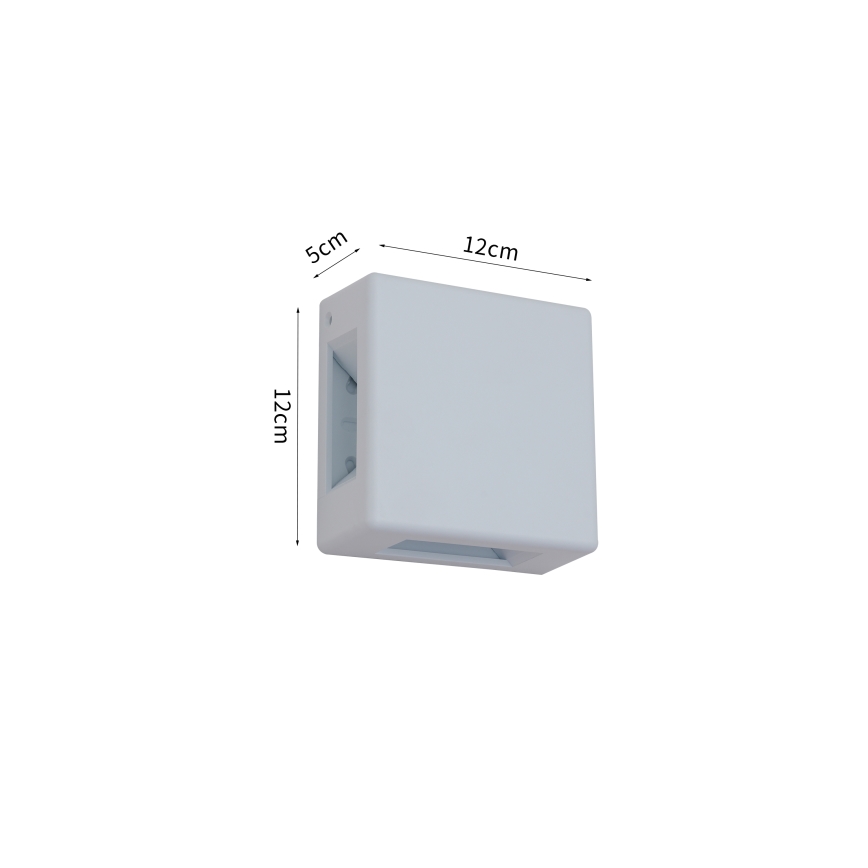 Brilagi - LED Lauko sieninis šviestuvas QUADRAY LED/6W/230V baltas IP54
