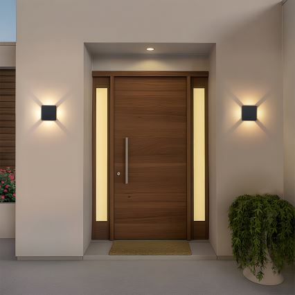 Brilagi - LED lauko sieninis šviestuvas QUADRAY LED/6W/230V juodas IP54