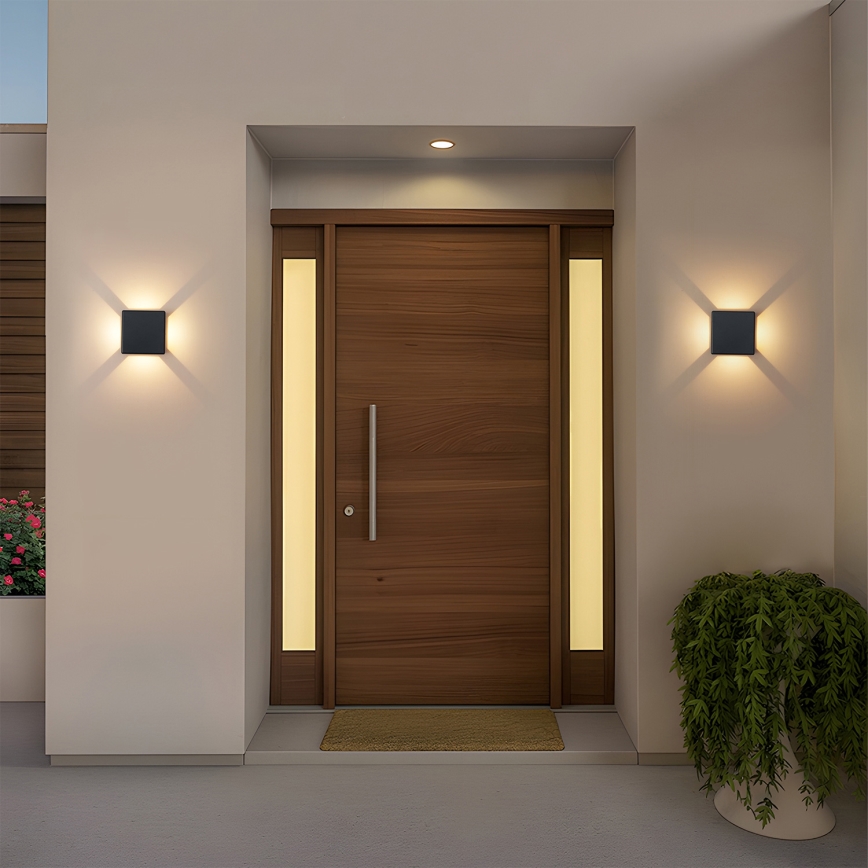 Brilagi - LED lauko sieninis šviestuvas QUADRAY LED/6W/230V juodas IP54