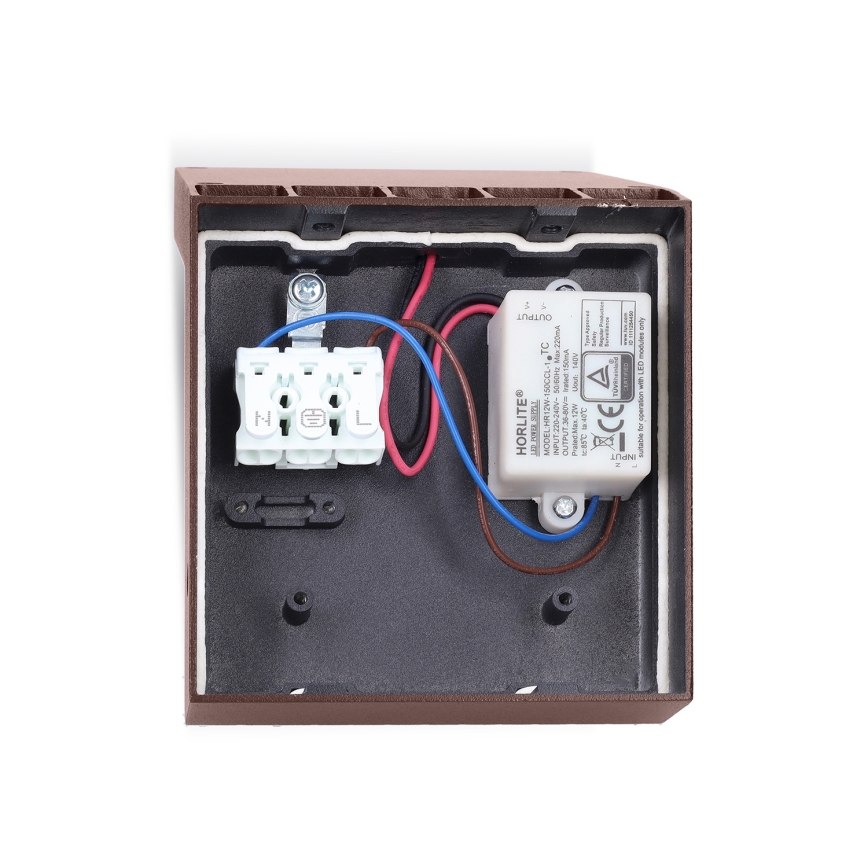 Brilagi - LED lauko sieninis šviestuvas RIANO LED/8W/230V rudos spalvos IP65