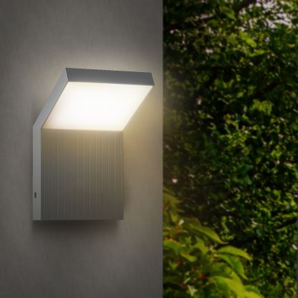 Brilagi - LED lauko sieninis šviestuvas RIANO LED/8W/230V sidabrinis IP65