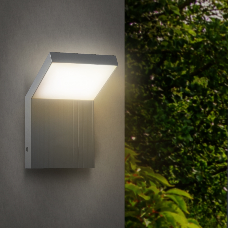 Brilagi - LED lauko sieninis šviestuvas RIANO LED/8W/230V sidabrinis IP65