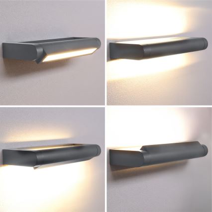Brilagi - LED lauko sieninis šviestuvas SALERNO LED/12W/230V 35,5 cm antracitas IP65