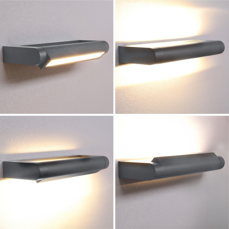 Brilagi - LED lauko sieninis šviestuvas SALERNO LED/12W/230V 35,5 cm antracitas IP65