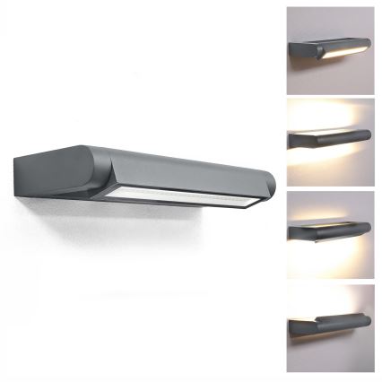 Brilagi - LED lauko sieninis šviestuvas SALERNO LED/12W/230V 35,5 cm antracitas IP65