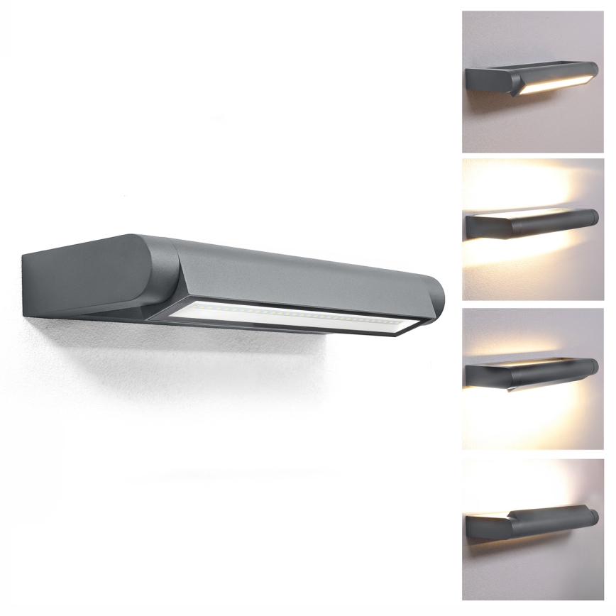 Brilagi - LED lauko sieninis šviestuvas SALERNO LED/12W/230V 35,5 cm antracitas IP65