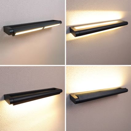 Brilagi - LED lauko sieninis šviestuvas SALERNO LED/24W/230V 66 cm juoda IP65