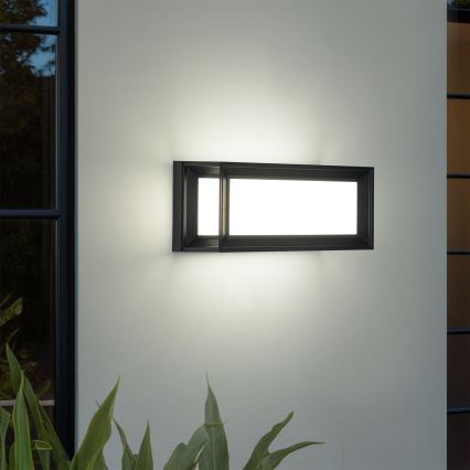 Brilagi - LED lauko sieninis šviestuvas su judesio jutikliu PARKER LED/12W/230V juodas IP44