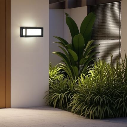Brilagi - LED lauko sieninis šviestuvas su judesio jutikliu PARKER LED/12W/230V juodas IP44