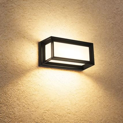 Brilagi - LED lauko sieninis šviestuvas su judesio jutikliu PARKER LED/12W/230V juodas IP44
