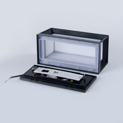 Brilagi - LED lauko sieninis šviestuvas su judesio jutikliu PARKER LED/12W/230V juodas IP44