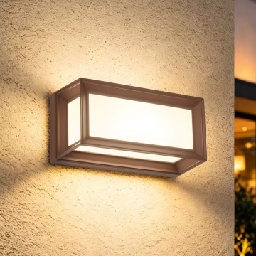 Brilagi - LED lauko sieninis šviestuvas su judesio jutikliu PARKER LED/12W/230V, rudos spalvos, IP44