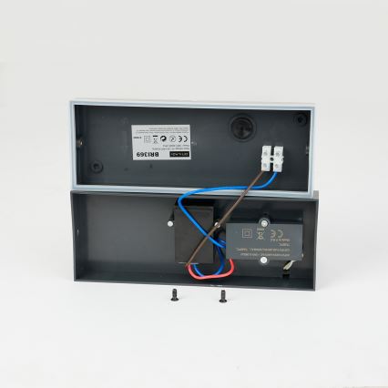 Brilagi - LED lauko sieninis šviestuvas su jutikliu TESSI LED/10W/230V antracitas IP54