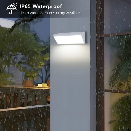 Brilagi - LED lauko sieninis šviestuvas su jutikliu TRIANGLE LED/42W/230V baltas IP65