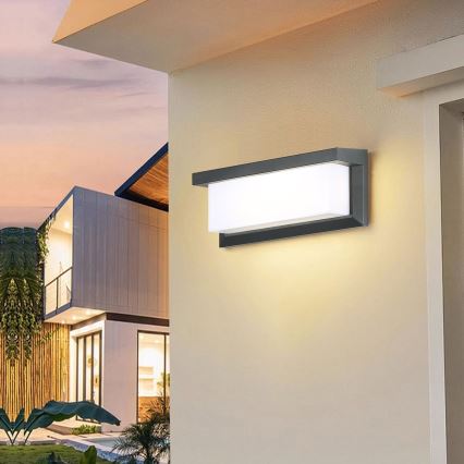 Brilagi - LED Lauko sieninis šviestuvas su jutikliu BRICKY LED/12W/230V antracitas IP54