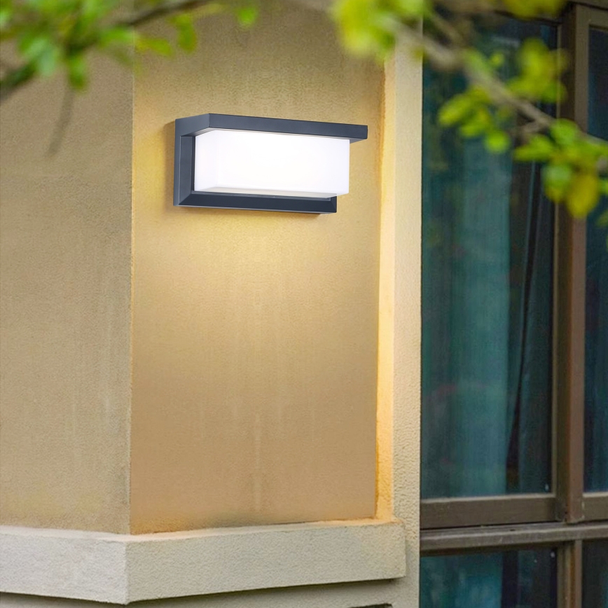 Brilagi - LED Lauko sieninis šviestuvas su jutikliu BRICKY LED/12W/230V antracitas IP54